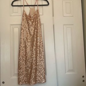 Gold sequin dress. Size small